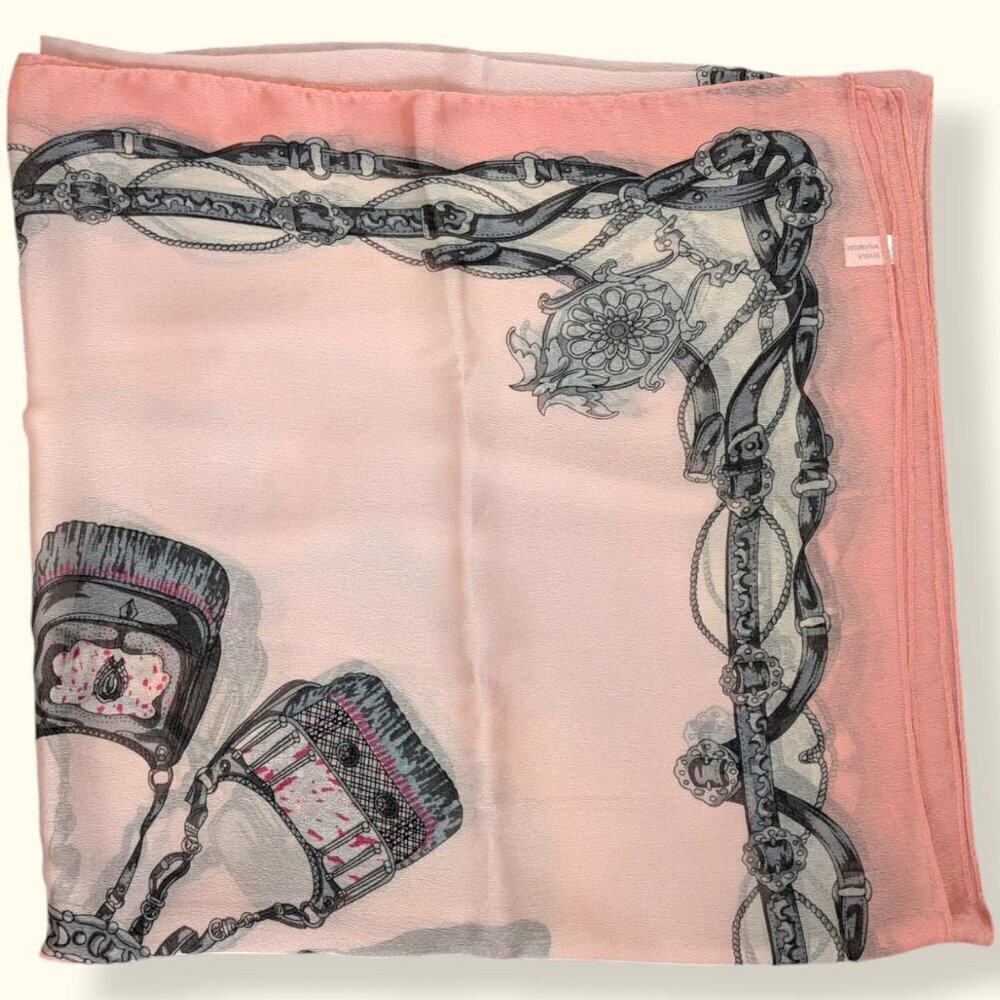 XL Pink Rectangular Purse Pattern Scarf - Picture 4 of 7